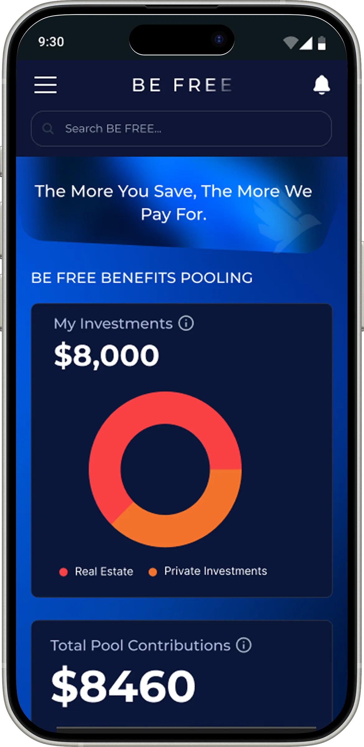 Benefits pooling screen