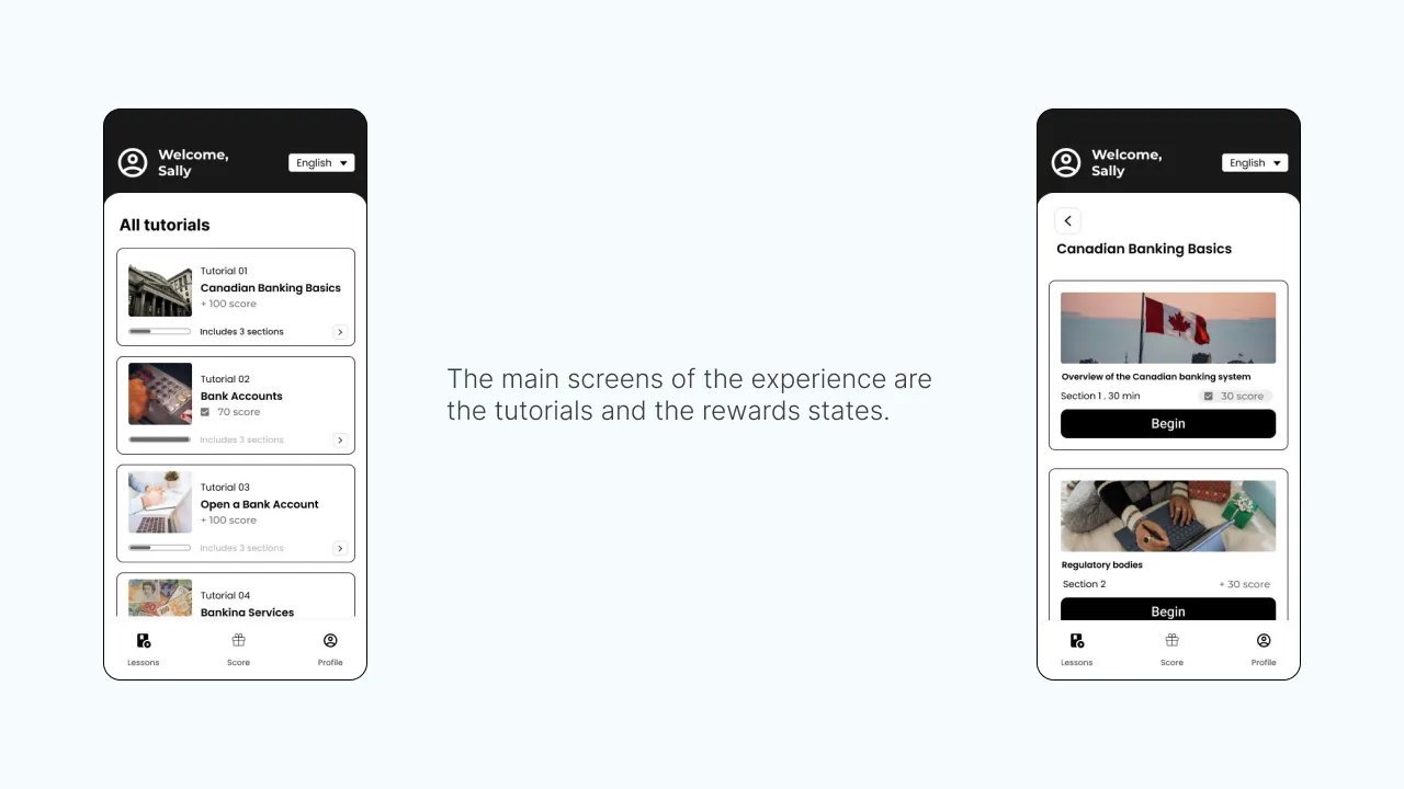 Lo-fi wireframe: tutorial screen